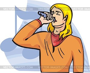 Singer - vector clipart