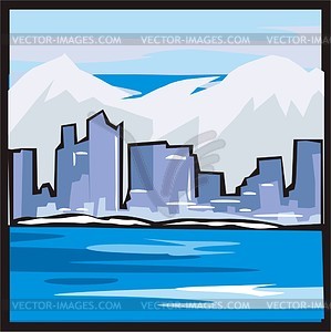 San Diego skyline - royalty-free vector image