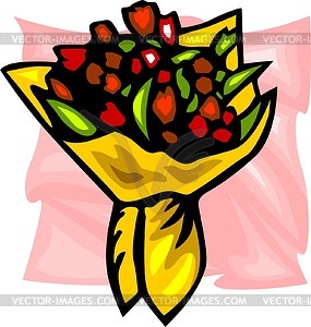 Bunch of flowers - vector EPS clipart