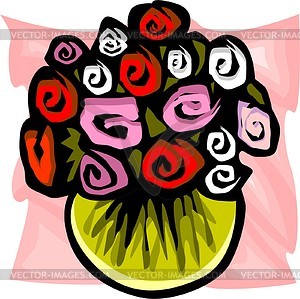 Bridal bouquet - vector clipart