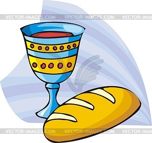 Bread and vine - vector clipart