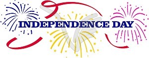 Independence Day firework - vector clipart