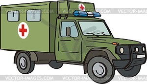 Military ambulance - vector clipart