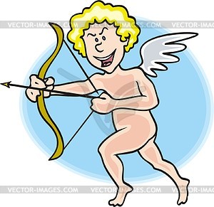 Angry Cupid - vector clipart