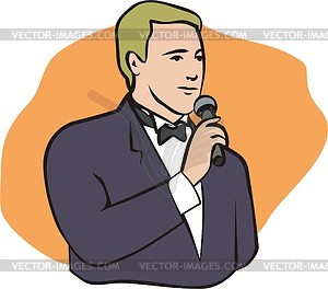 Announcer - vector clip art