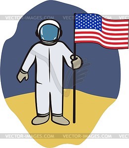 Astronaut - royalty-free vector clipart