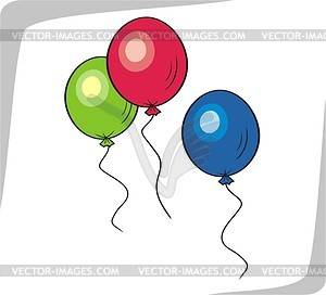Воздушные шарики - изображение в векторе / векторный клипарт