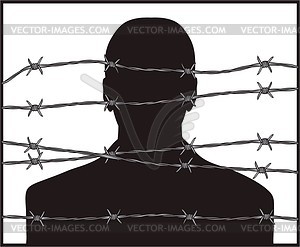 Barbed wire - vector clipart