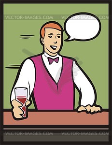 Barman - vector clipart