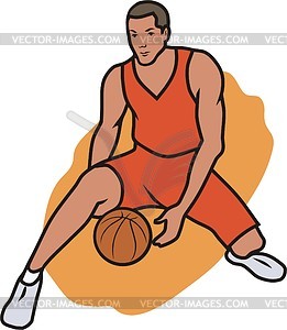 Баскетбол - иллюстрация в векторном формате