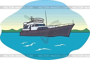 Inflatable boat - vector clipart