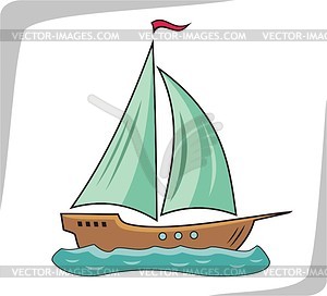 Boat - color vector clipart