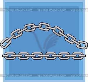 Silver chain - vector clipart