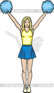 Cheerleader - vector image