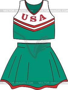 Cheerleader uniform vector sale