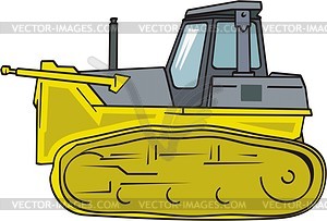 Tracked tractor - vector image