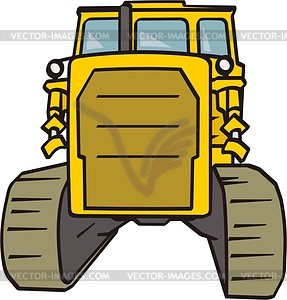 Tracked tractor - vector clipart