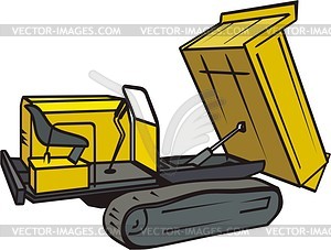 Tracked tractor - vector clip art