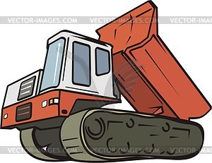 Tracked tractor - vector image