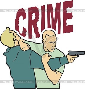 Crime - vector clipart