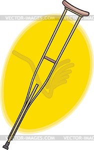 Crutch - color vector clipart