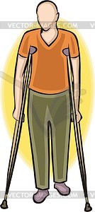 Crutch - vector clip art