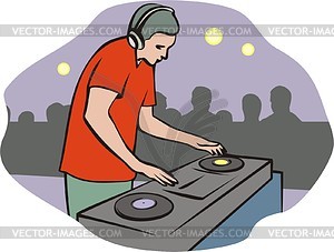 DJ - vinyl EPS vector clipart