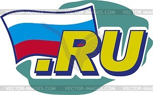 Domain ru - vector clipart