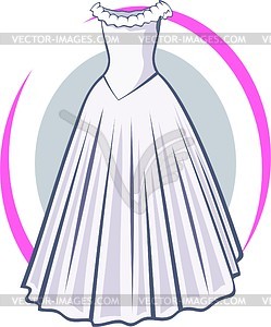 Wedding dress - vector clipart