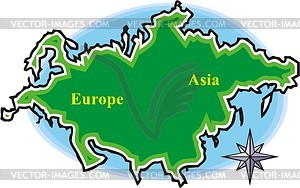 Eurasia - vector clipart