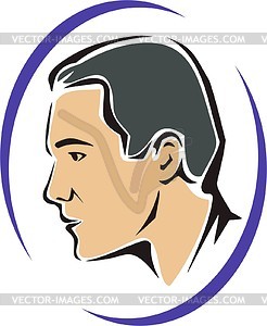 Male face - vector image