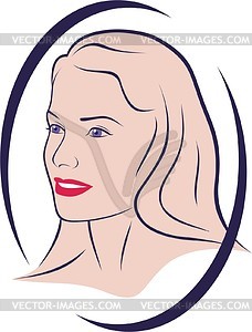 Female face - vector image