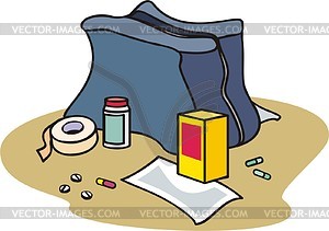 First aid set - vector clip art