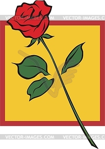 Red rose - royalty-free vector clipart