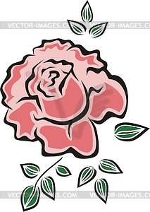 Rose flower - vector clipart