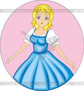 Little princess girl - vector clipart