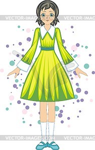 Young girl - vector clipart