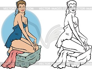 Pin-up girl - vector image