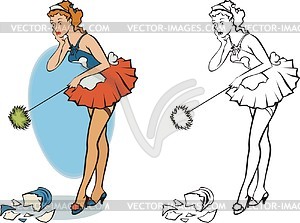 Pin-up girl - vector image