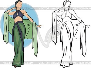 Pin-up girl - vector image