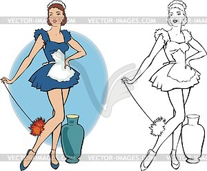 Pin-up girl - vector image