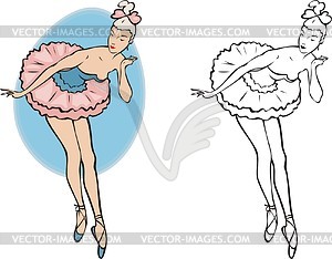 Pin-up girl - vector clip art