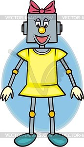 Robot girl - vector clipart