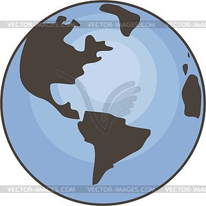 Земной шар - векторный графический клипарт