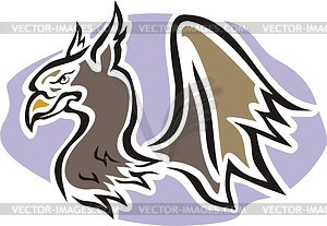 Griffin head - vector image