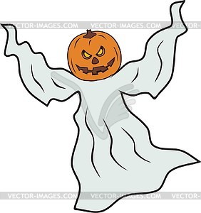 Pumpkin ghost  - vector clipart