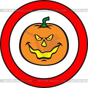 Pumpkin sign - vector clipart