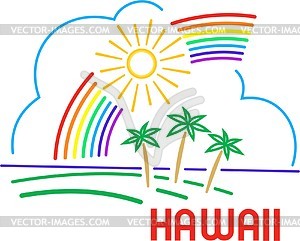 Hawaiian clipart - vector image