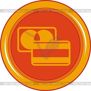 Buy by credit cards - vector image