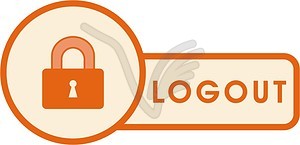 Logout - vector image